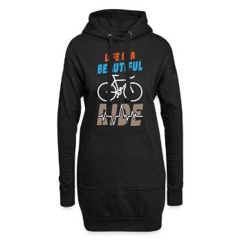 Life is Beautiful Ride - Hoodie-Kleid - Schwarz - Vorne