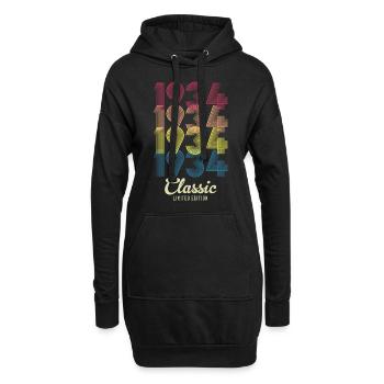 Januar 1934 geboren Geburtstag Mann Frau retro - Hoodie-Kleid - Schwarz - Vorne
