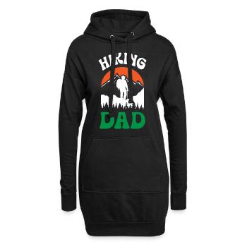 Hiking Dad - Hoodie-Kleid - Schwarz - Vorne