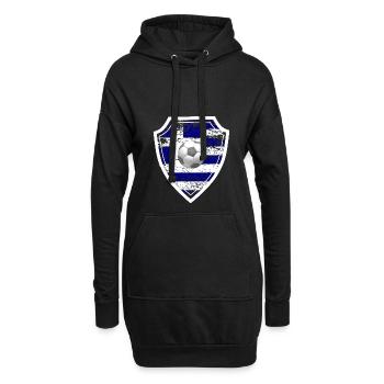 La Grèce joue au football pour la Coupe du monde - Sweat-shirt à capuche long Femme - noir - Devant