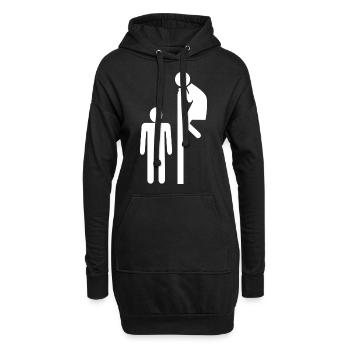 Idée cadeau toilette toilette - Sweat-shirt à capuche long Femme - noir - Devant