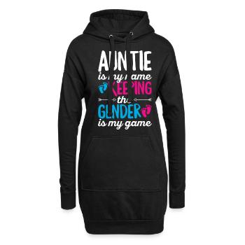 Gender Reveal Zitat für eine Hüterin des - Hoodie-Kleid - Schwarz - Vorne