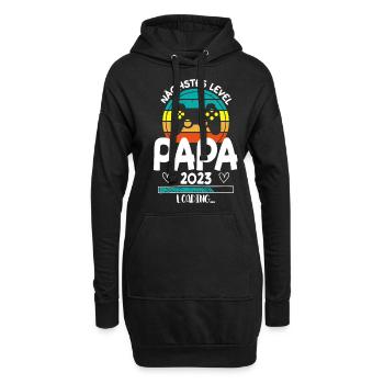 Papa Level Loading - Hoodie-Kleid - Schwarz - Vorne