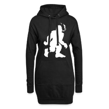 Cannabis - Sweat-shirt à capuche long Femme - noir - Devant