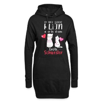 Je suis petite mais je serai bientôt une grande sœur - Sweat-shirt à capuche long Femme - noir - Devant