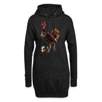 Truthahn - Hoodie-Kleid - Schwarz - Vorne