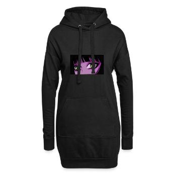 Anime Augen Manga Eyes - Hoodie-Kleid - Schwarz - Vorne