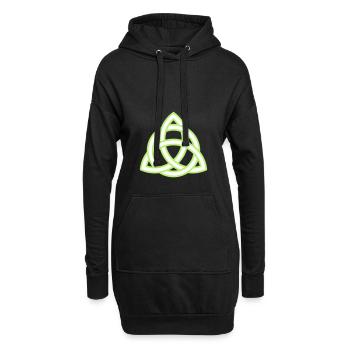 Triskolion Triskele - Sweat-shirt à capuche long Femme - noir - Devant