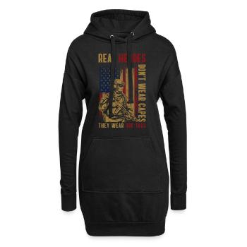 Infanterie de la paix des vétérans militaires - Sweat-shirt à capuche long Femme - noir - Devant