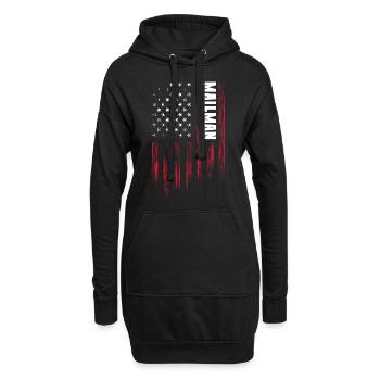 Postbote Zusteller Sendung Kurierdienst - Hoodie-Kleid - Schwarz - Vorne