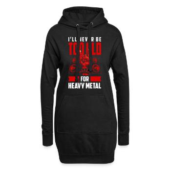 Heavy Metal Band Rock E-Gitarre - Hoodie-Kleid - Schwarz - Vorne
