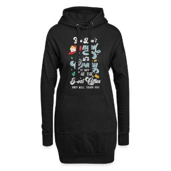 Postbote Paket Kurier Briefzusteller - Hoodie-Kleid - Schwarz - Vorne