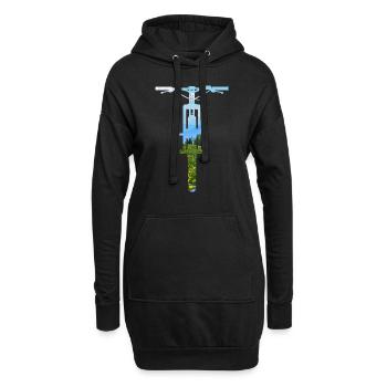 VTT - Alpes - Montagnes - BIN DER MOTOR - VTT - Sweat-shirt à capuche long Femme - noir - Devant