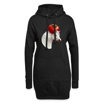 Cheval Tomato Head - Sweat-shirt à capuche long Femme - noir - Devant