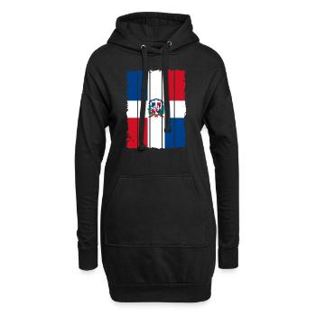 République dominicaine drapeau Dom Rep drapeau Voyage - Sweat-shirt à capuche long Femme - noir - Devant