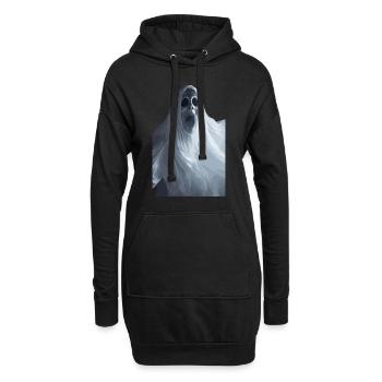 Fantôme Halloween Horreur Effrayant - Sweat-shirt à capuche long Femme - noir - Devant