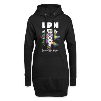 Krankenpflegerin Krankenschwester Krankenpfleger - Hoodie-Kleid - Schwarz - Vorne