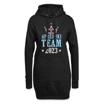 Apres Ski 2023 - Hoodie-Kleid - Schwarz - Vorne