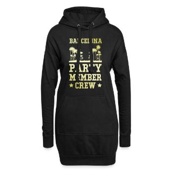 Équipe de fête de Barcelone - Sweat-shirt à capuche long Femme - noir - Devant