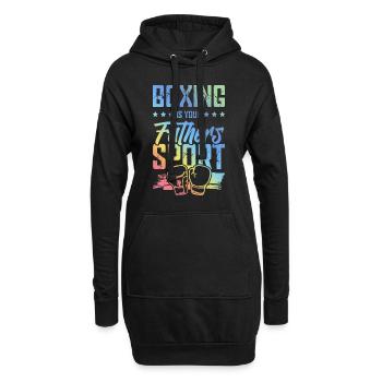 Boxing Papa Boxen Kampfsport - Hoodie-Kleid - Schwarz - Vorne