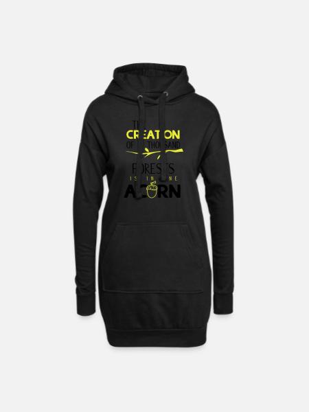 The creation of a thousand forests - Hoodie Dress - black
