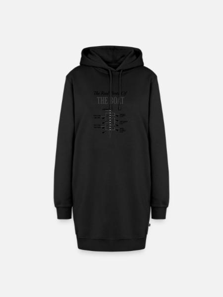 Ruderboot Rudern Kayak Drachenboot Kanu Kanute - Hoodie-Kleid - Schwarz