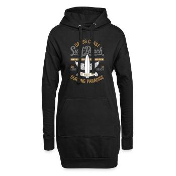 MER BALTIQUE - Cool Darss Surfer Cadeaux Surf Shirts - Sweat-shirt à capuche long Femme - noir - Devant