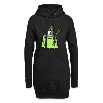anniversaire seul solitaire triste pas de cadeaux - Sweat-shirt à capuche long Femme - noir - Devant