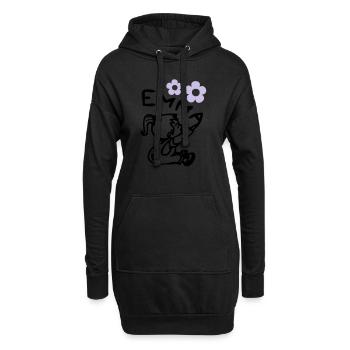 0naam_emma_1 - Sweat-shirt à capuche long Femme - noir - Devant