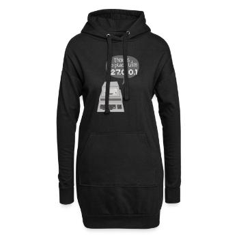 There's no Place like 127.0.0.1 - Hoodie-Kleid - Schwarz - Vorne