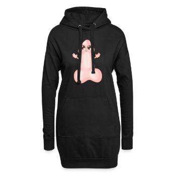 Kawaiimoji - Sweat-shirt à capuche long Femme - noir - Devant