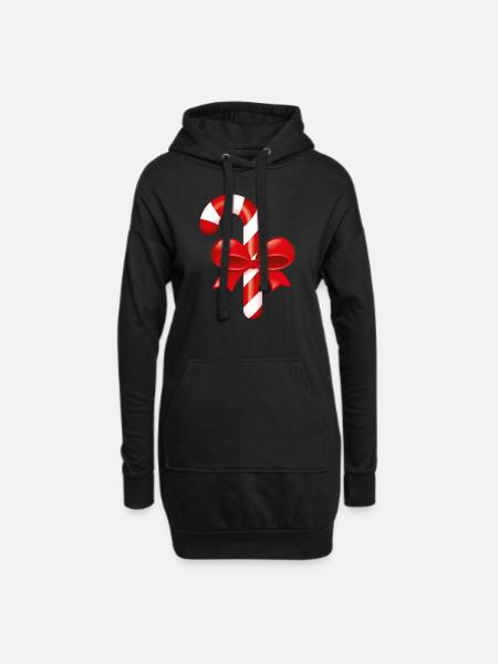 Smiley Christmas Candy - Hoodie Dress - black