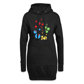Bubbles - Hoodie-Kleid - Schwarz - Vorne
