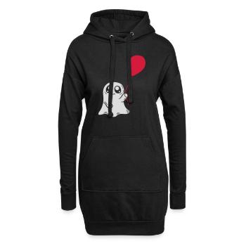 Conception de la bande dessinée Balloon Spirit - Sweat-shirt à capuche long Femme - noir - Devant