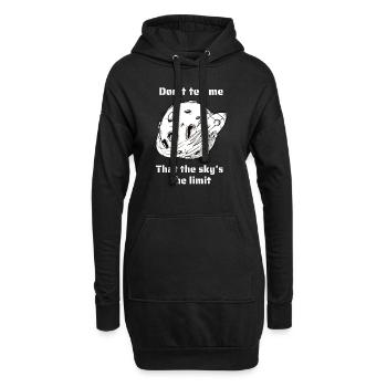 Ne me dites pas que le ciel est la limite Espace rétro - Sweat-shirt à capuche long Femme - noir - Devant
