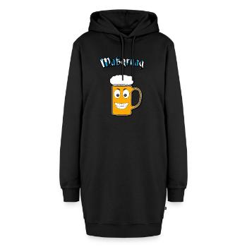 Massgruag/Bierkrug/Maßkrug V2 - Hoodie-Kleid - Schwarz - Vorne - AI Model Female 172 light (172cm)