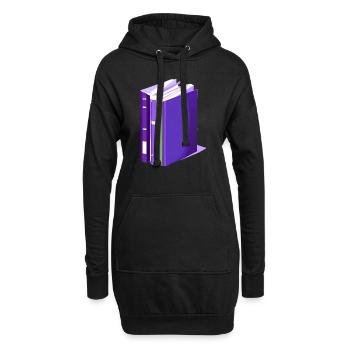 Lecteur Amoureux du livre Lire des livres Cadeau - Sweat-shirt à capuche long Femme - noir - Devant