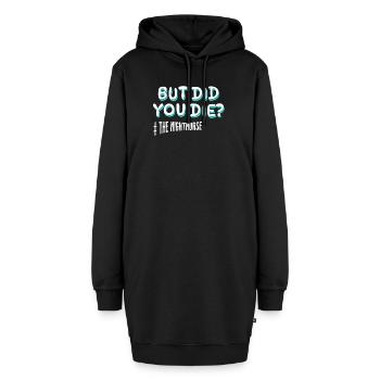 Aber bist Du gestorben? #nightnurse - Hoodie-Kleid - Schwarz - Vorne