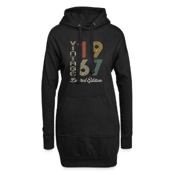 1967 Anniversaire Né en 1967 vintage Rétro. Editio - Sweat-shirt à capuche long Femme - noir - Devant