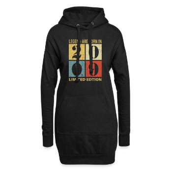 Original Kalender 2009 Vintage Geburtstag Rec - Hoodie-Kleid - Schwarz - Vorne