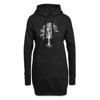 Arbre de pixels - Jeux et nature - Sweat-shirt à capuche long Femme - noir - Devant
