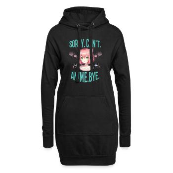 Pardon. Ne. Anime. Au revoir. Dire Manga Girl - Sweat-shirt à capuche long Femme - noir - Devant