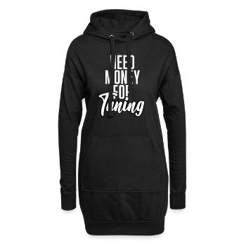 Need Money For Tuning - Hoodie-Kleid - Schwarz - Vorne