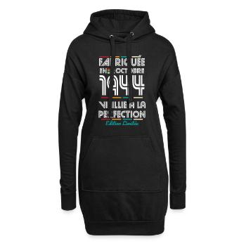 80th Anniversary - Made in October 1944 - Hoodie Dress - black - Front