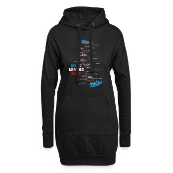 Die Strecke der Route des Grandes Alpes (b) - Hoodie-Kleid - Schwarz - Vorne