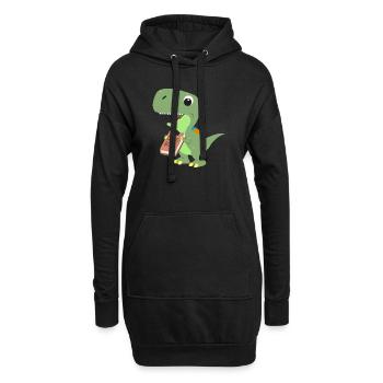 Dinosaurier frisst Klassenbuch für Lehrer Schüler - Hoodie-Kleid - Schwarz - Vorne