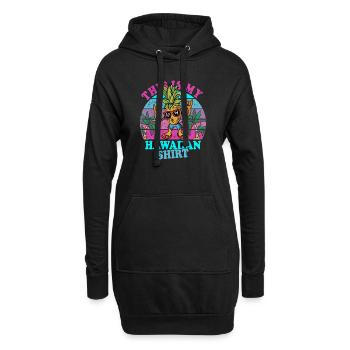 Das ist mein Hawaiianisches Shirt - Hoodie-Kleid - Schwarz - Vorne