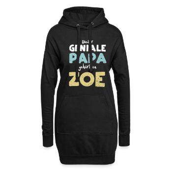 Dieser Geniale Papa Gehört Zu Zoe - Hoodie-Kleid - Schwarz - Vorne