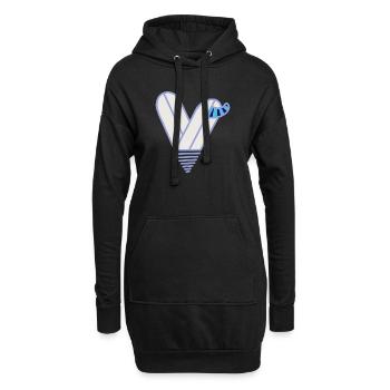 You Are My Heart - Hoodie-Kleid - Schwarz - Vorne