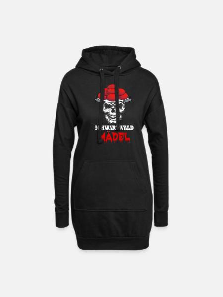 Schwarzwaldmädel Bollenhut Schwarzwald Bollen hut - Hoodie-Kleid - Schwarz